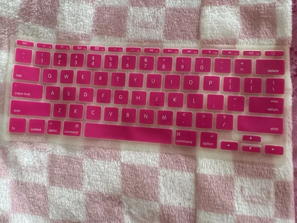 Pink Keyboard Skin Cover Silicone Macbook Air