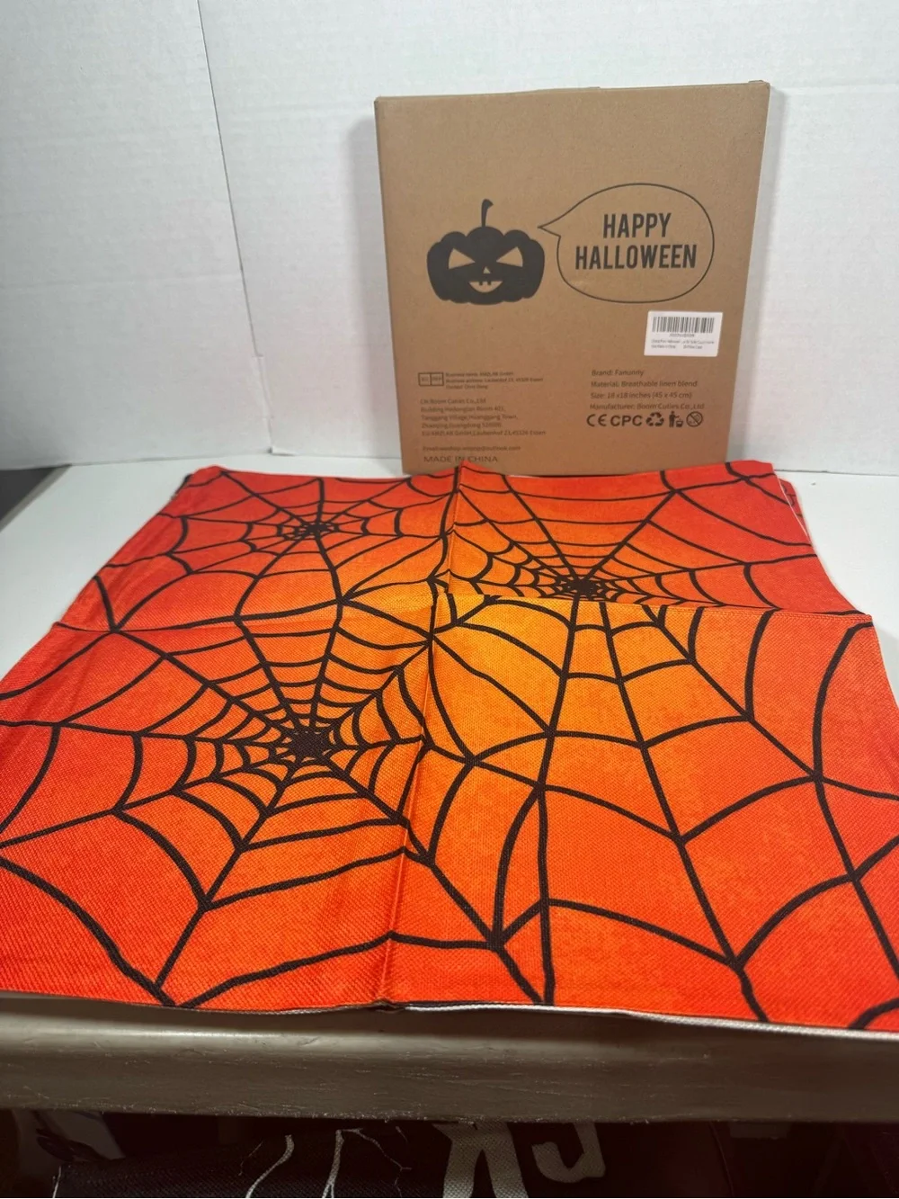 Halloween Decorative Pillow Covers Set of 4 18x18
