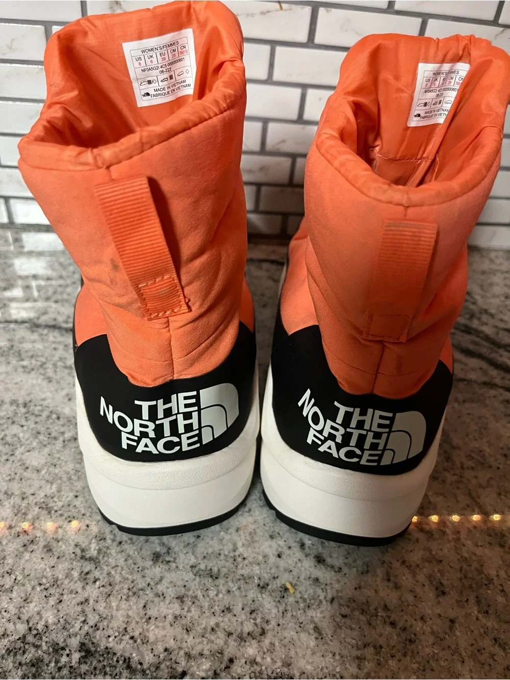 The North Face traction you wear