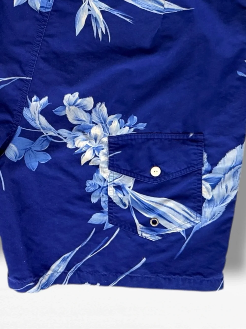 Polo Ralph Lauren Swim Trunks Blue Floral Board Shorts Men’s Size 36