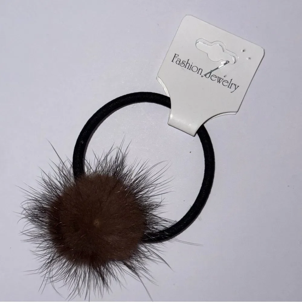 Fashion Jewelry Dark Brown Fluffy Hair Accessory