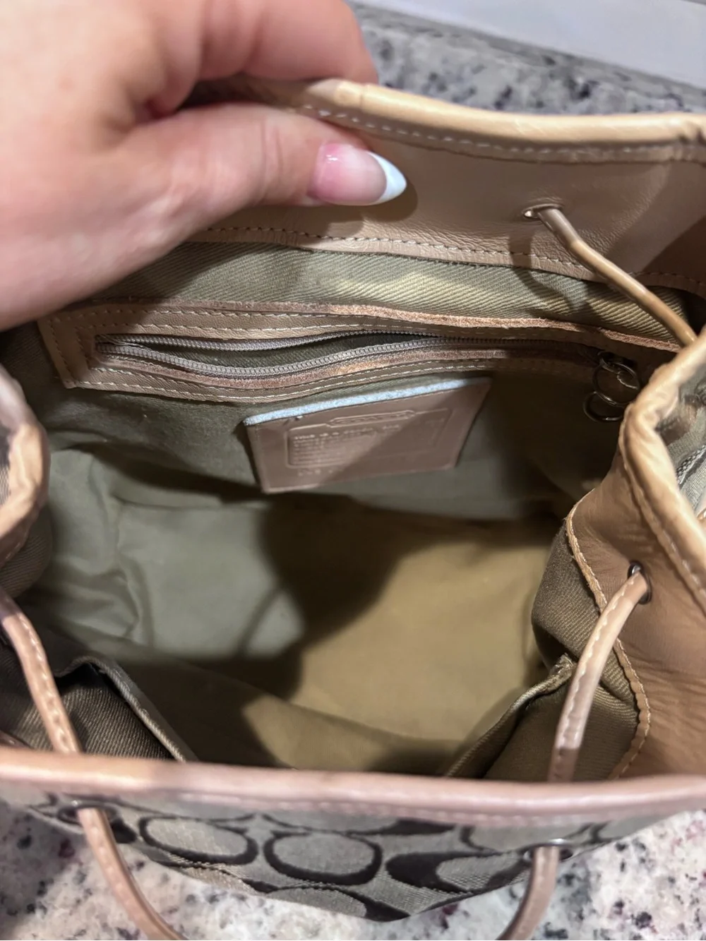 Coach backpack signature