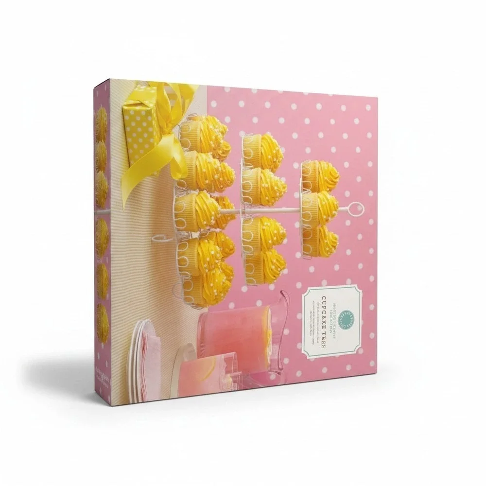 Martha Stewart Collection White Metal 3 Tier Cupcake Tree Stand w/ Original Box‎