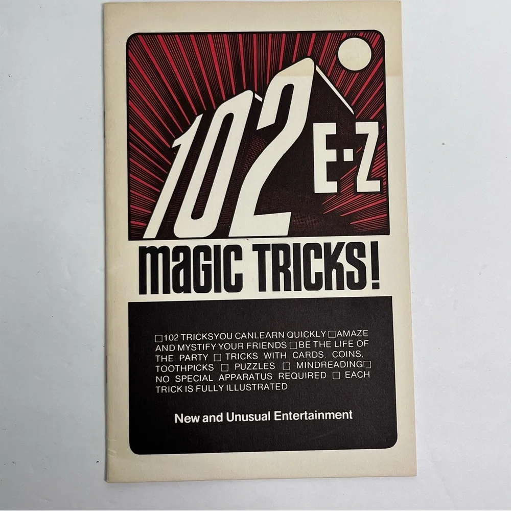 102 ez‎ magic tricks new and unusual nteertainment 1976 booklet ephemera