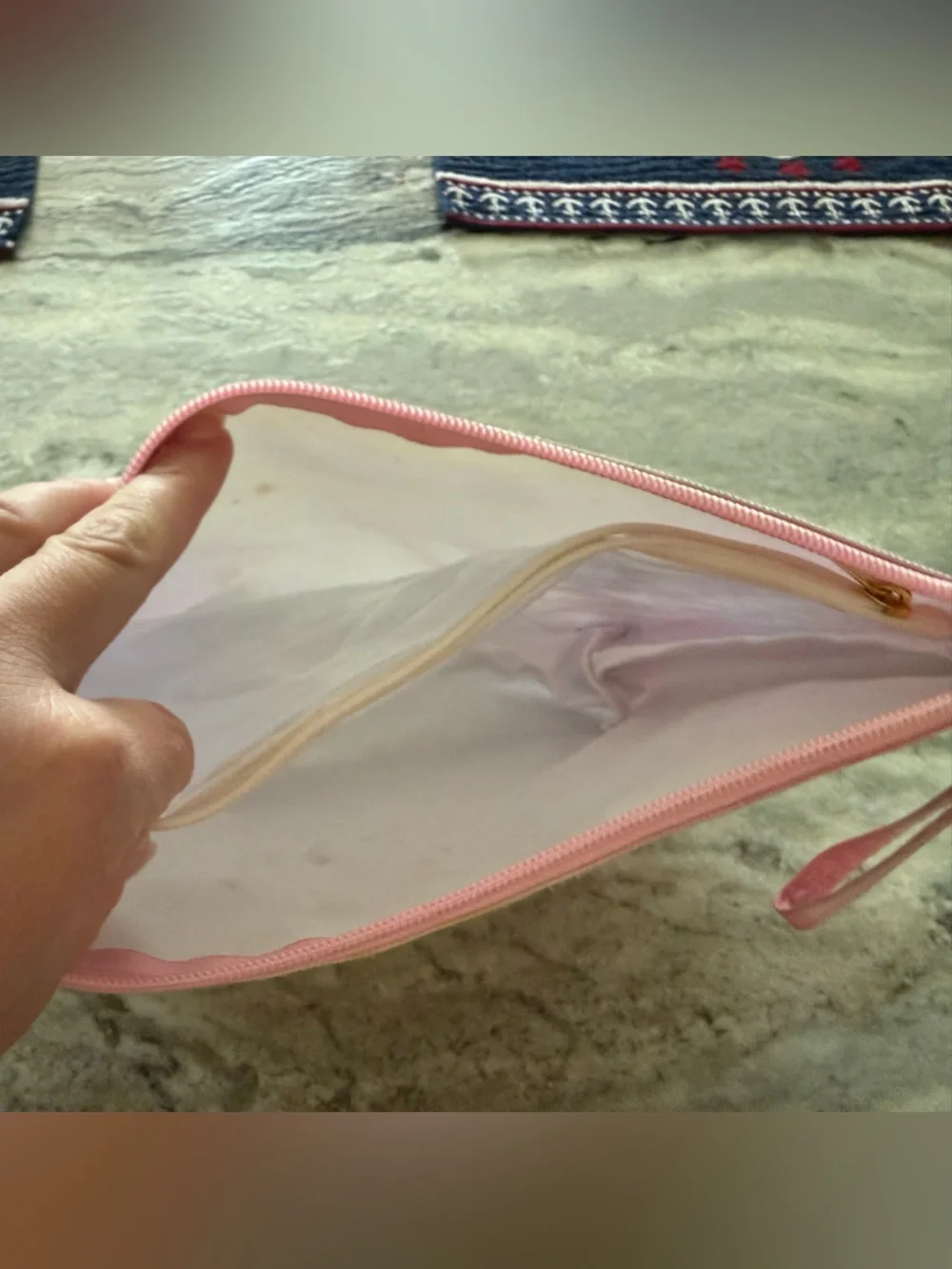 Poolside cosmetic wristlet