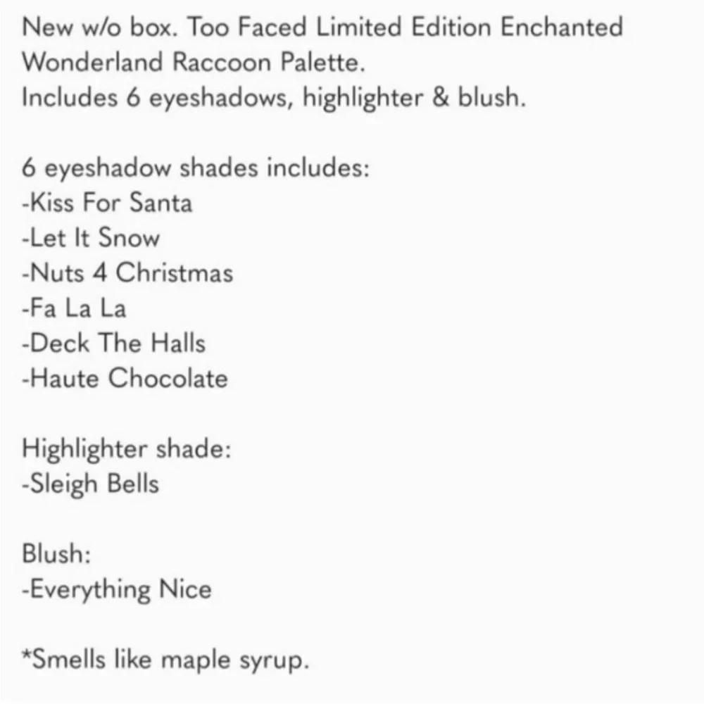 Too Faced too faced