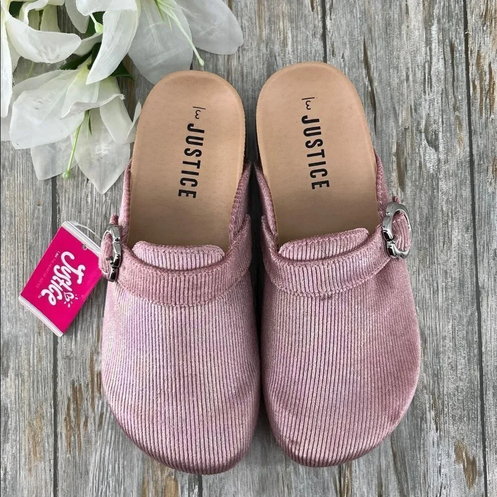 Little Girls Justice Unlined Platform Clogs Shoes Size 3