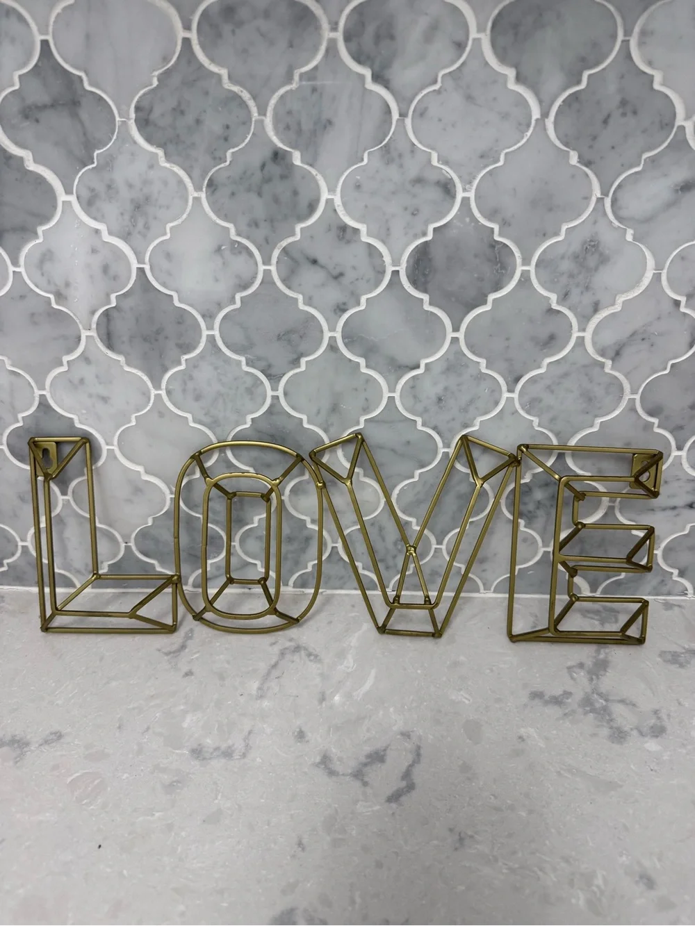 LOVE Wire Word Wall Decor in Gold