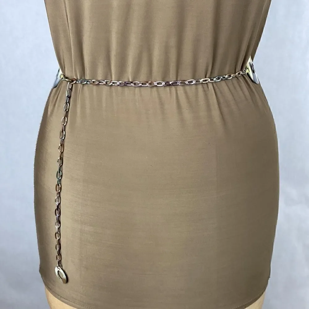 Metal Medallion Belt Camo Womens Chain S Cutout