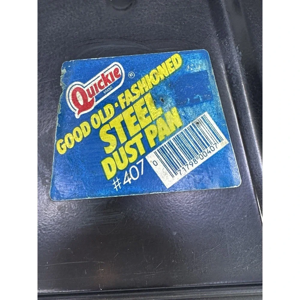 Vintage Quickie Good Old Fashioned‎ Steel Dust Pan #407 Black
