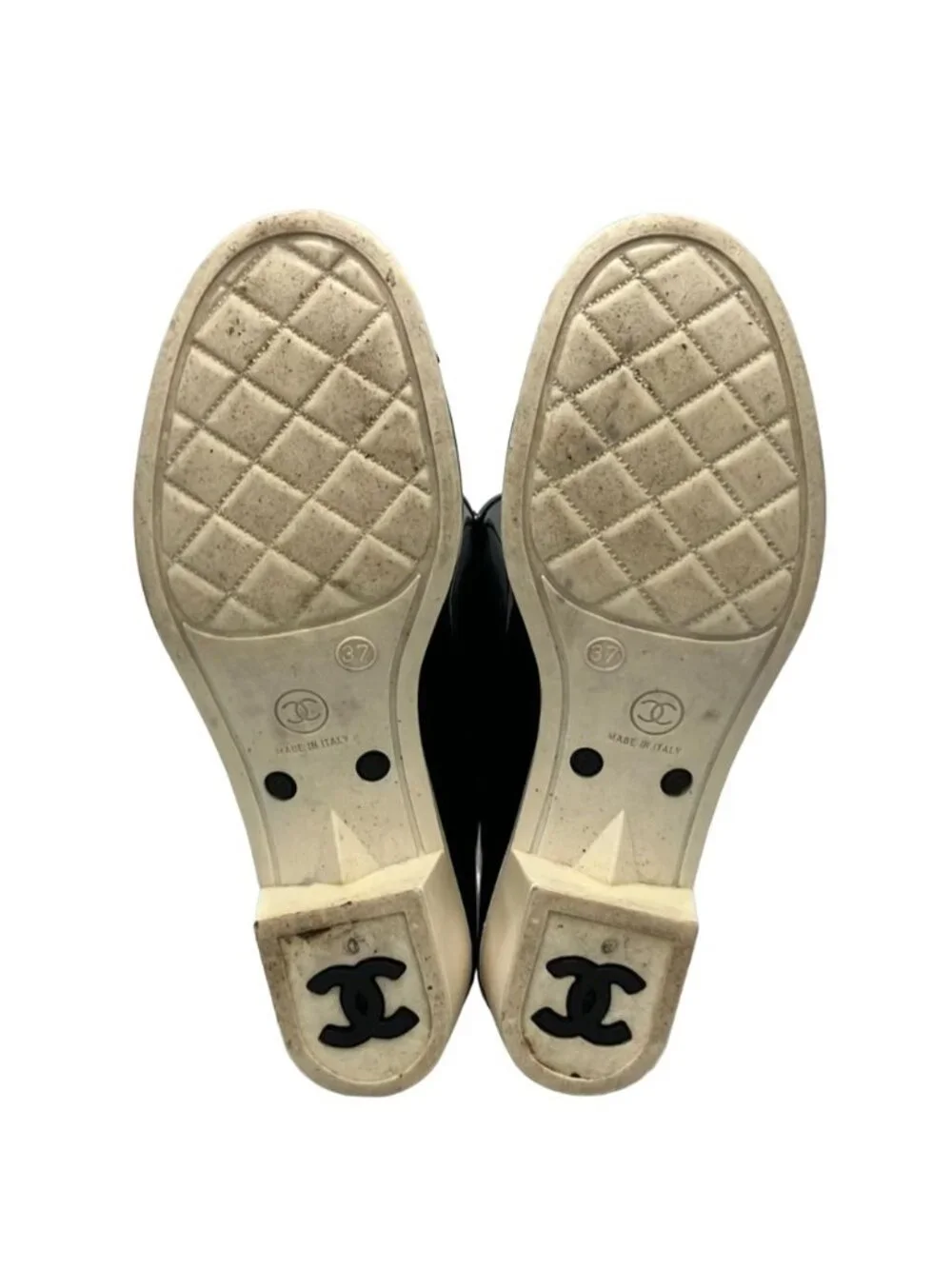 Chanel Rain Boots Camellia CC Logo