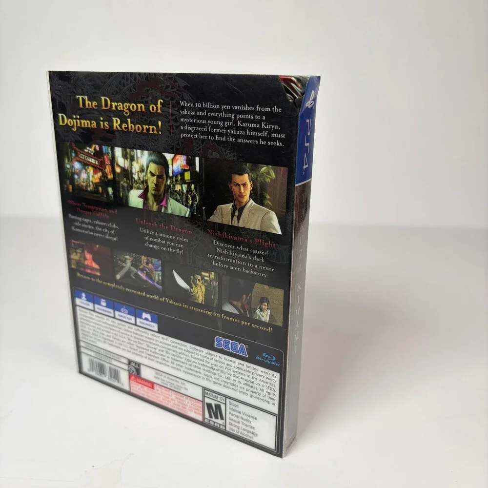 Yakuza Kiwami Steelbook Edition PS4 Video Game Action Adventure SEGA