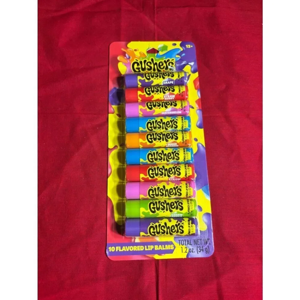 New Gushers 10-Pack Flavored Lip Balms — Assorted Bright Colors
