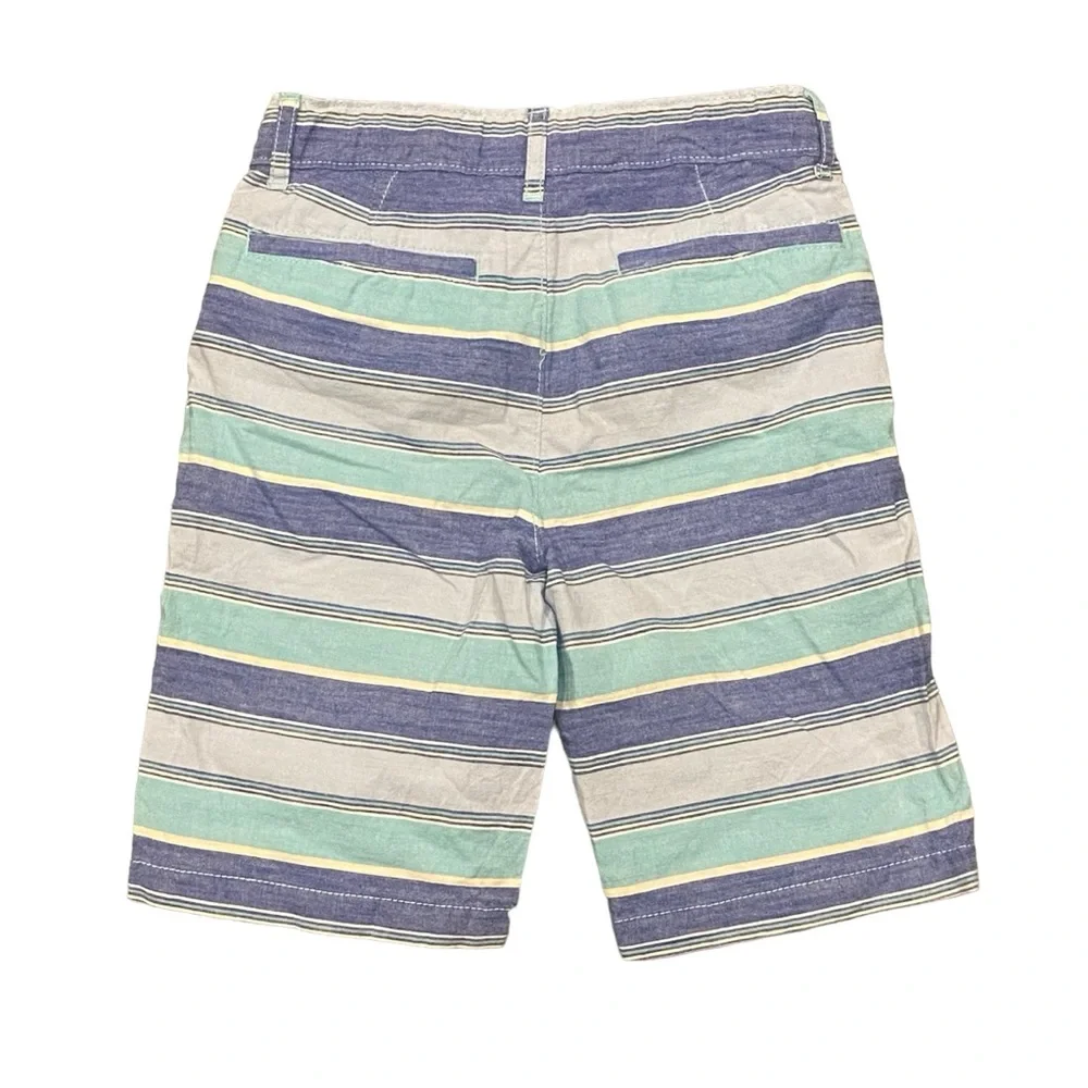 Childrens Place Boys Blue Striped Shorts‎ Size 7 Adjustable Waist