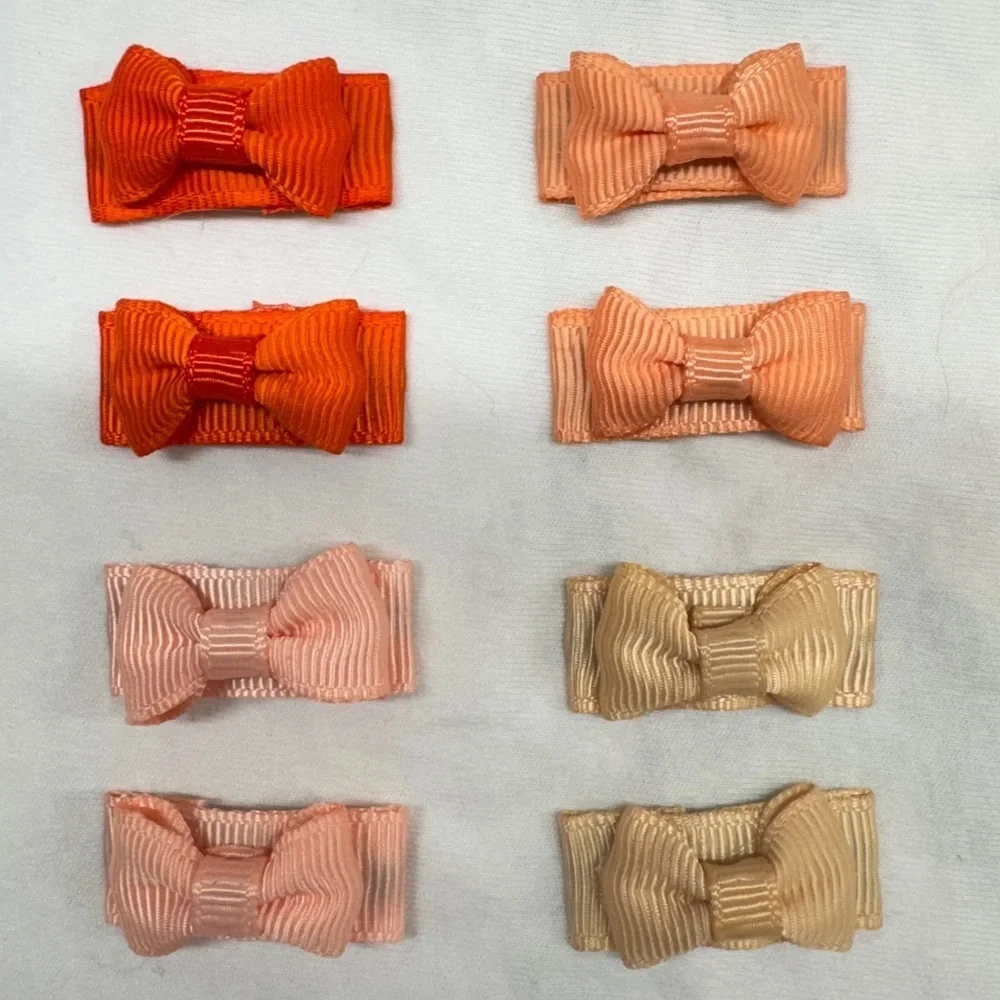 8ct Grosgrain Baby Bow Hair Clips