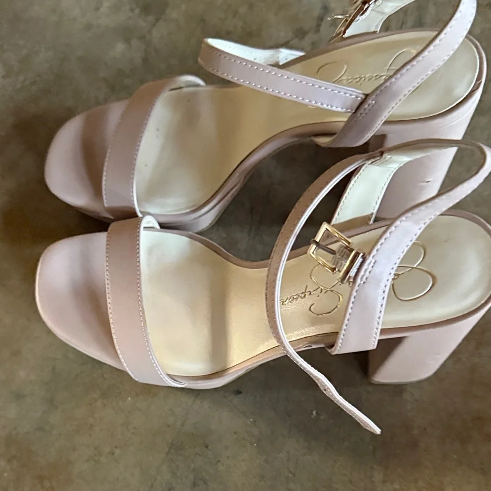 Jessica Simpson Sendinal Blush Pink Platform Sandals 7.5