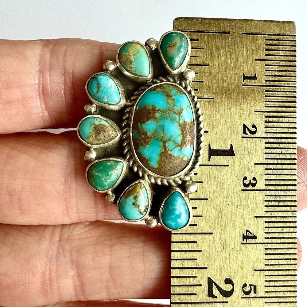 Native American Navajo Indian Turquoise Jewelry face ring