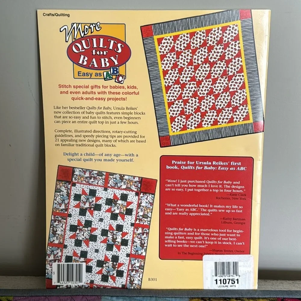 More Quilts For Baby Easy As ABC by Ursula Reikes