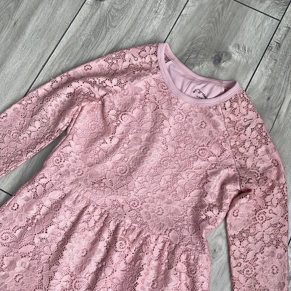 Art Class Girl Rose Stretch Lace Dress Size XL (14/16)