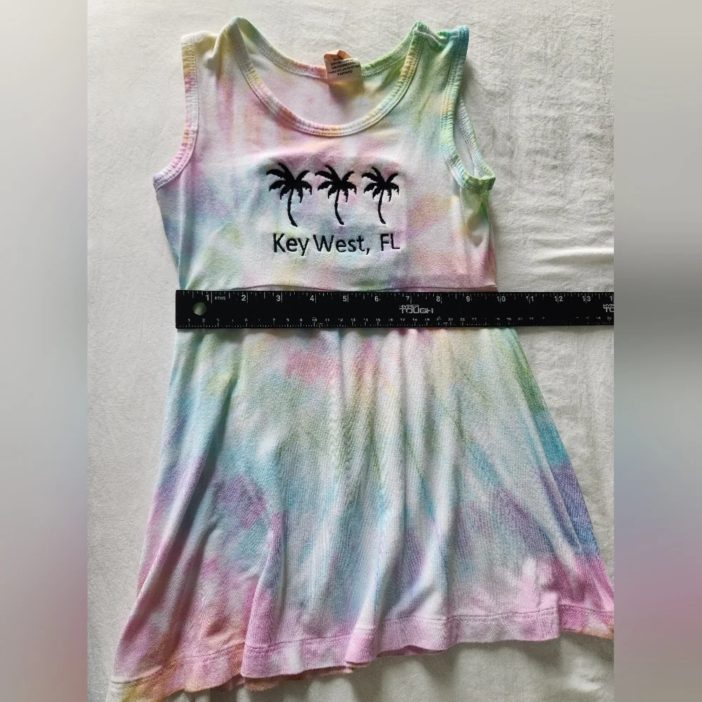 Little Girl's Tie Dye Key West Sundress‎ 100% Cotton Made In USA - Size 4/5