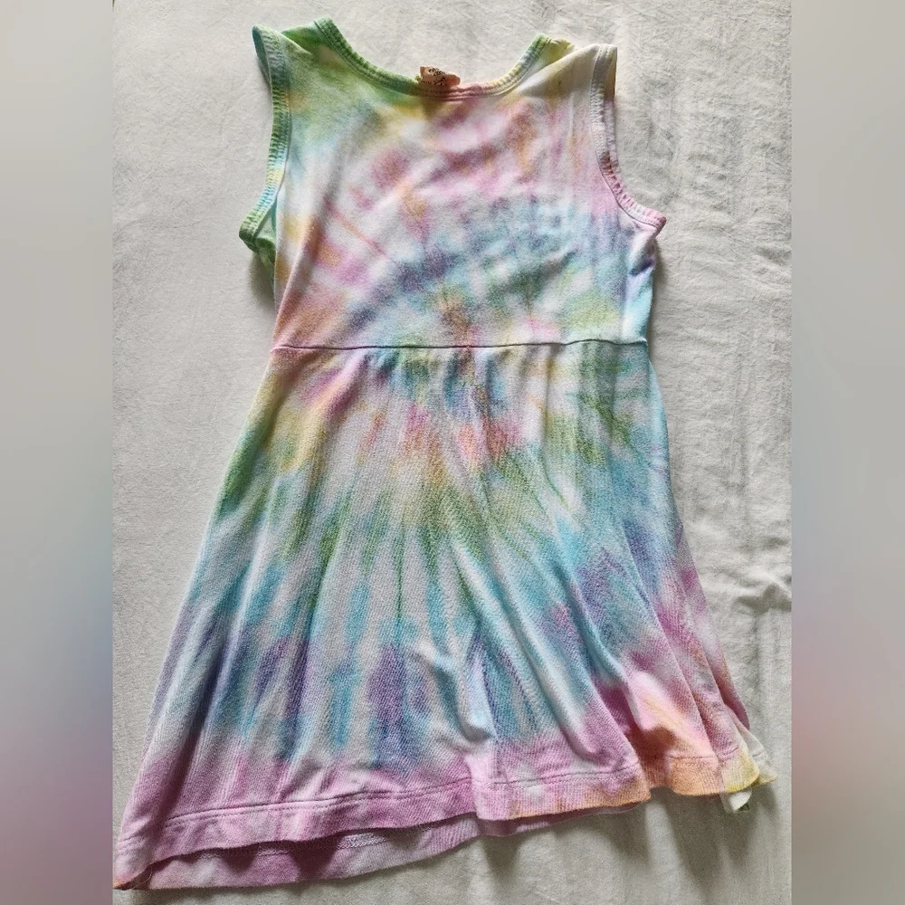 Little Girl's Tie Dye Key West Sundress‎ 100% Cotton Made In USA - Size 4/5