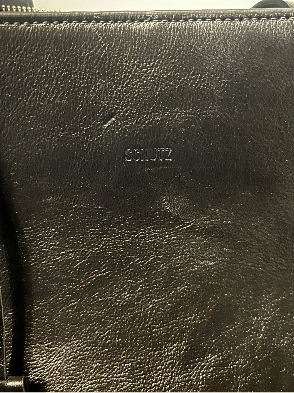 SCHUTZ black leather