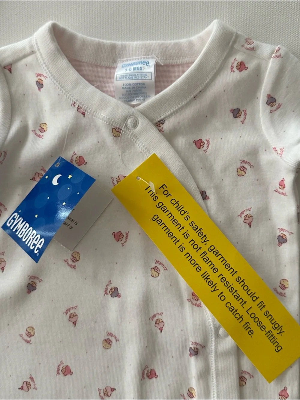 Gymboree white footie