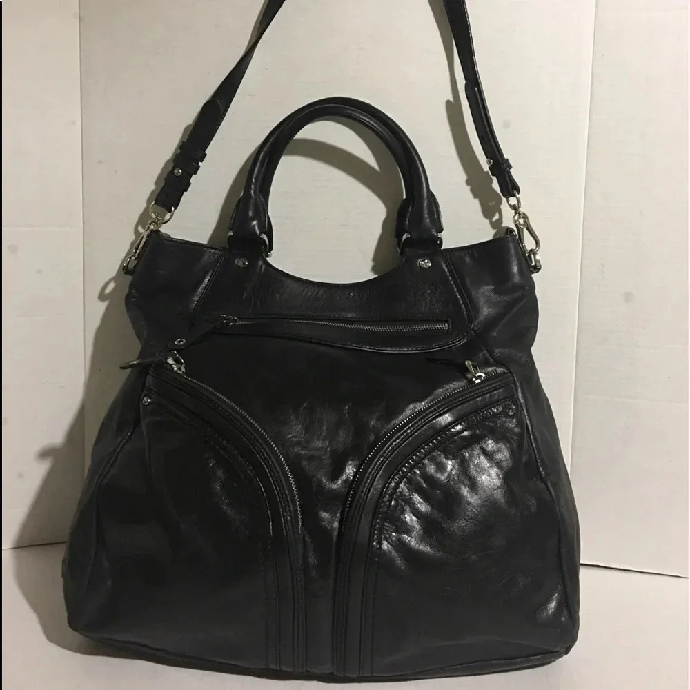 Cole Haan Black leather shoulder / crossbody bag