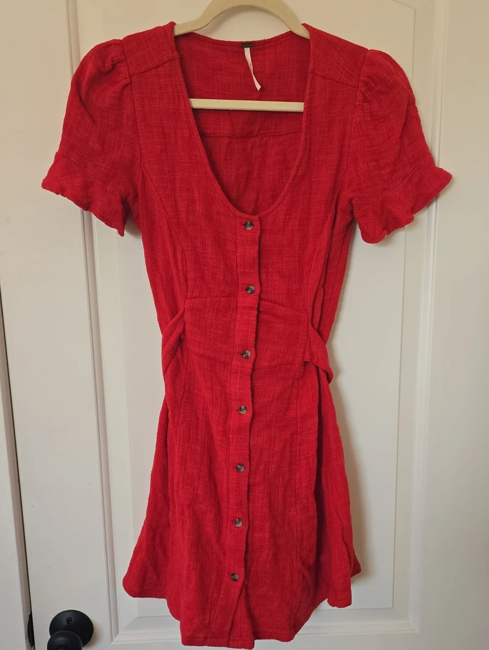 Free People Button Down Tie Dress