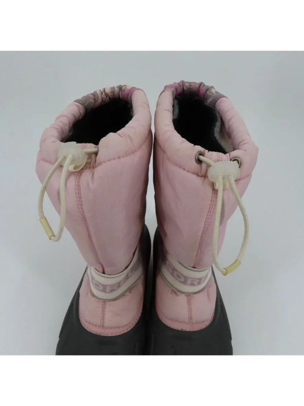 Sorel Womens 7 Cub NY1799-636 Pink Gray Floral Flower Felt Lined Winter Boots