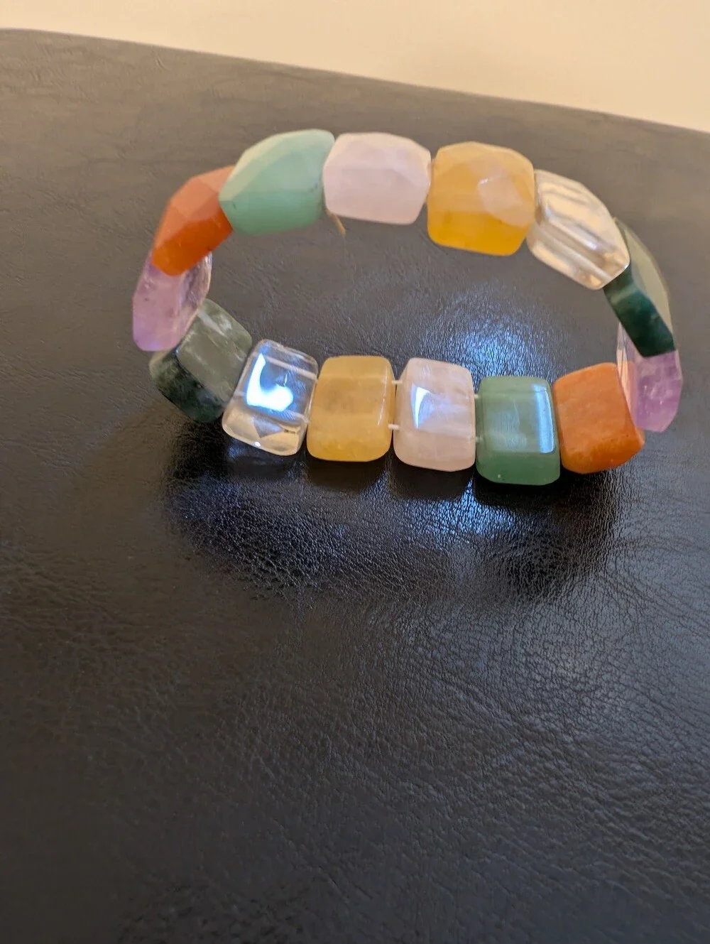 Multicolor Semi-Precious Stone Stretch Bracelet - Women Jewelry Bracelets