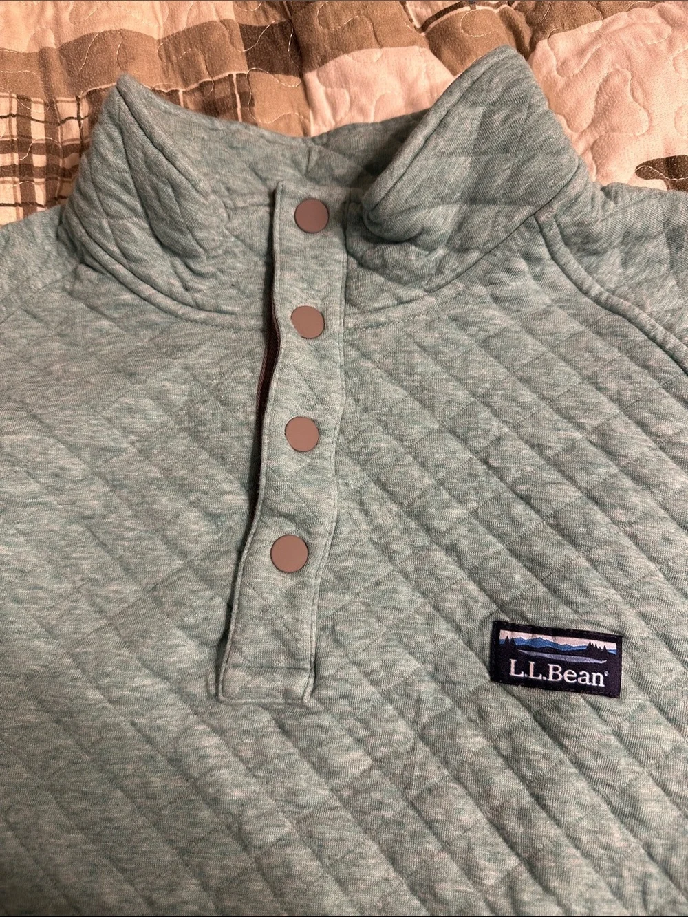 L.L. Bean quilted crewneck