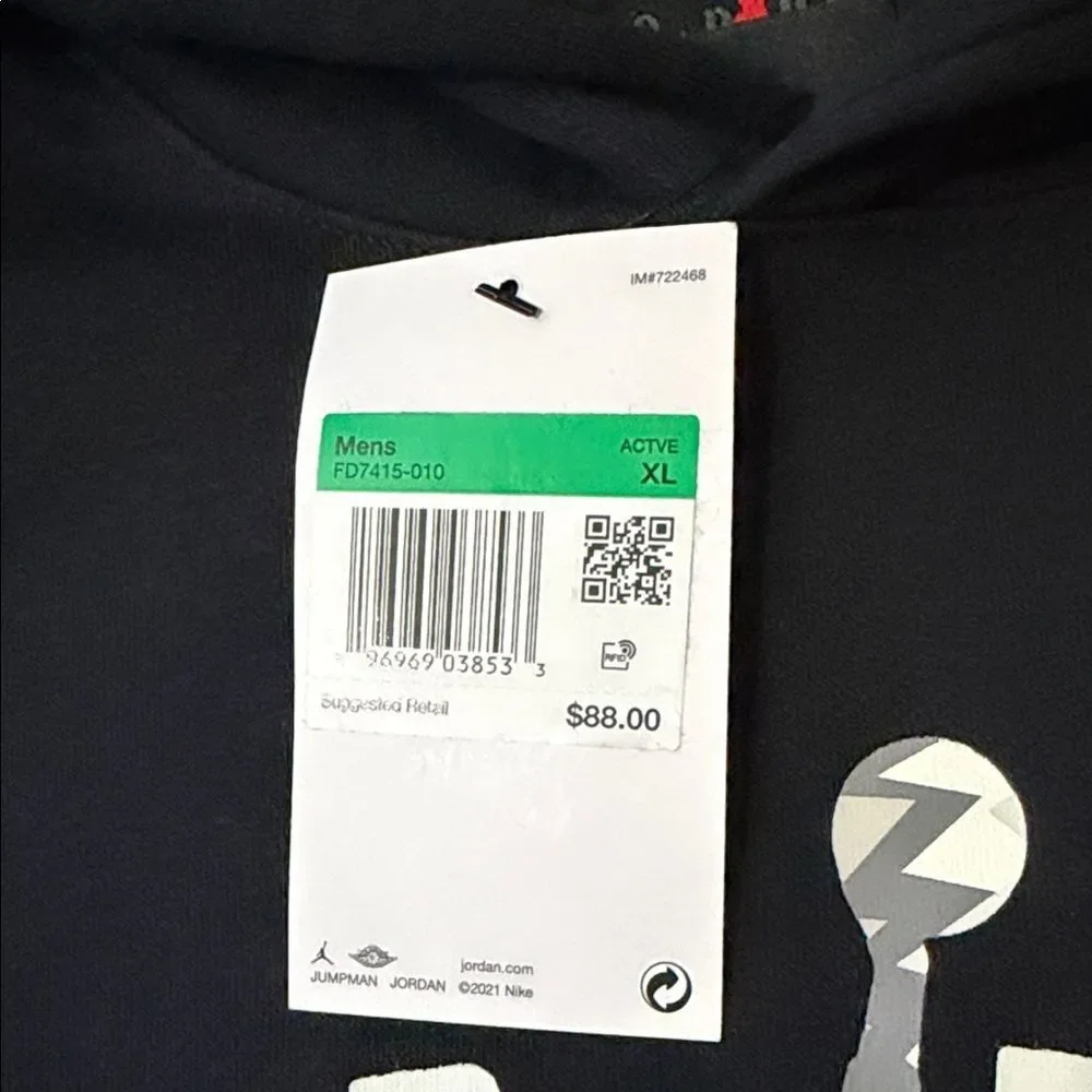 Jordan Black Hoodie with Jumpman Logo