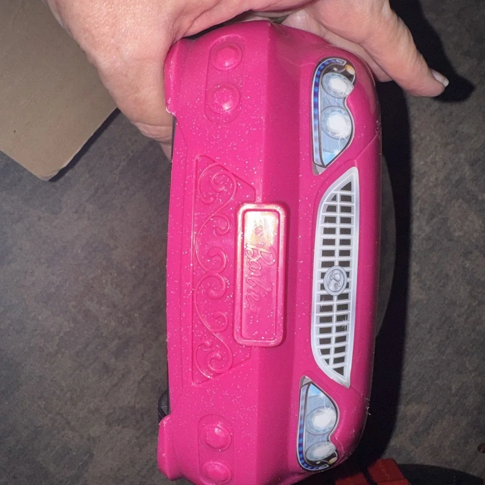 2013 Mattel Barbie Glam Pink Glitter Convertible Car with Seat Belts