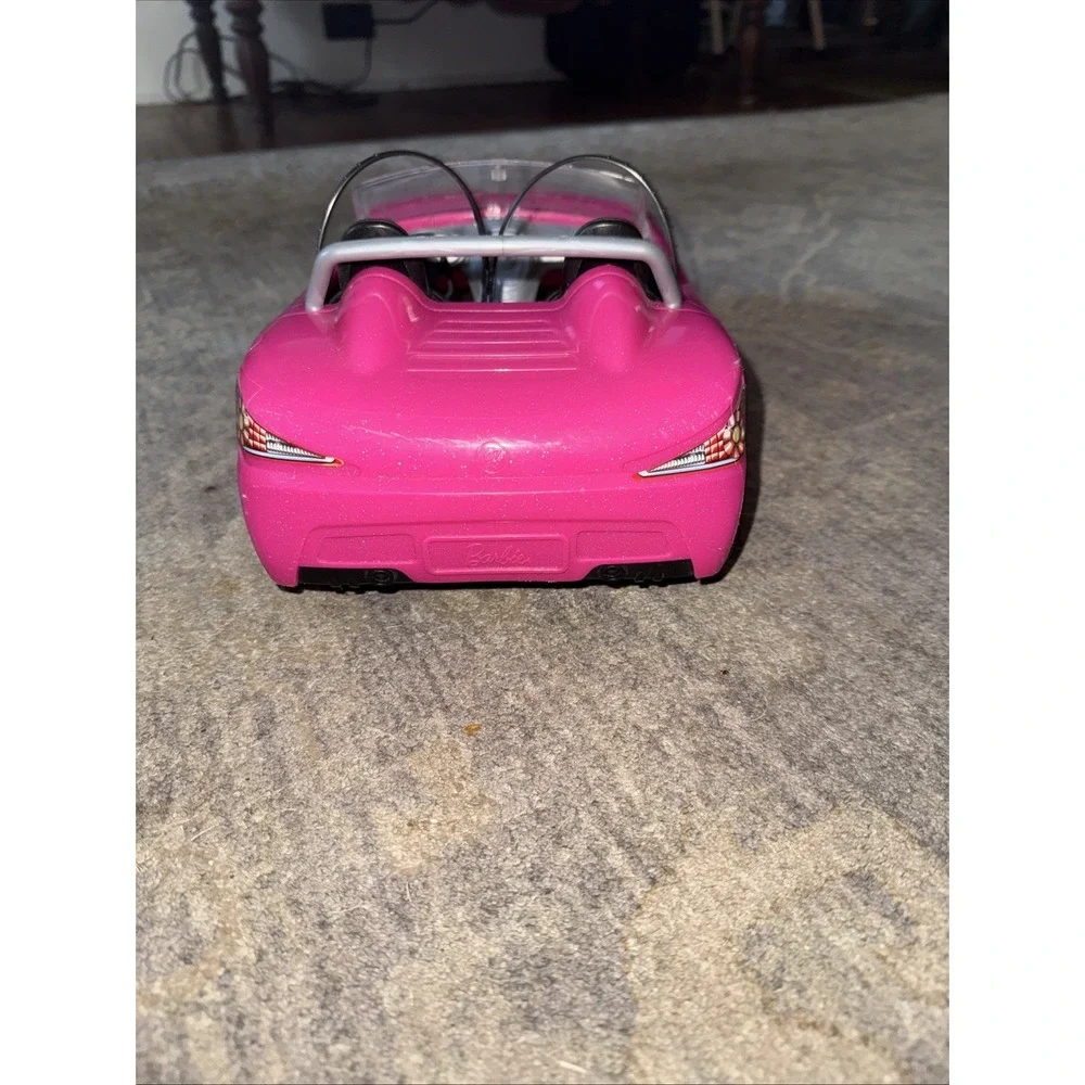 2013 Mattel Barbie Glam Pink Glitter Convertible Car with Seat Belts