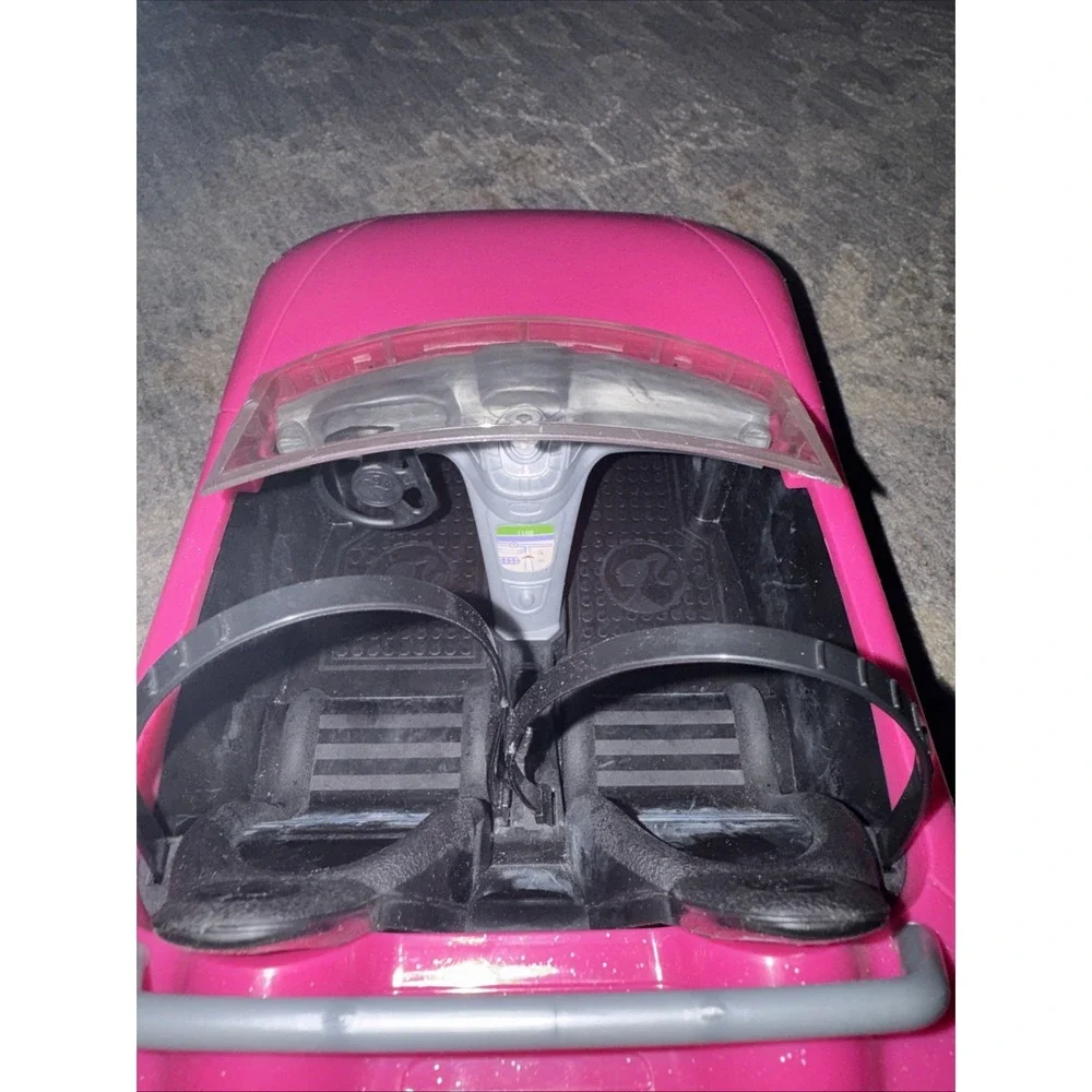 2013 Mattel Barbie Glam Pink Glitter Convertible Car with Seat Belts