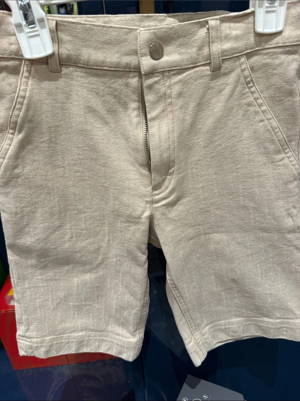 Dior Kids Authentic Cream DIOR Logo Jean Shorts