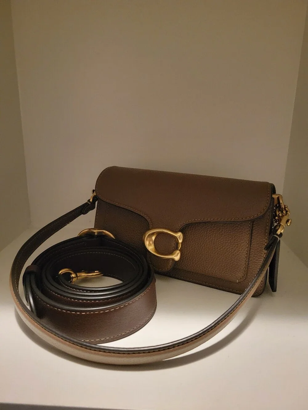 Coach Tabby Shoulder Bag 20 Dark Stone Leather CY201