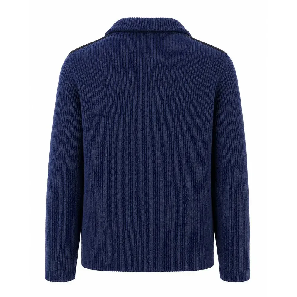Phil Petter Austria Navy Wool Blend Zip Cardigan Jacket XL 48