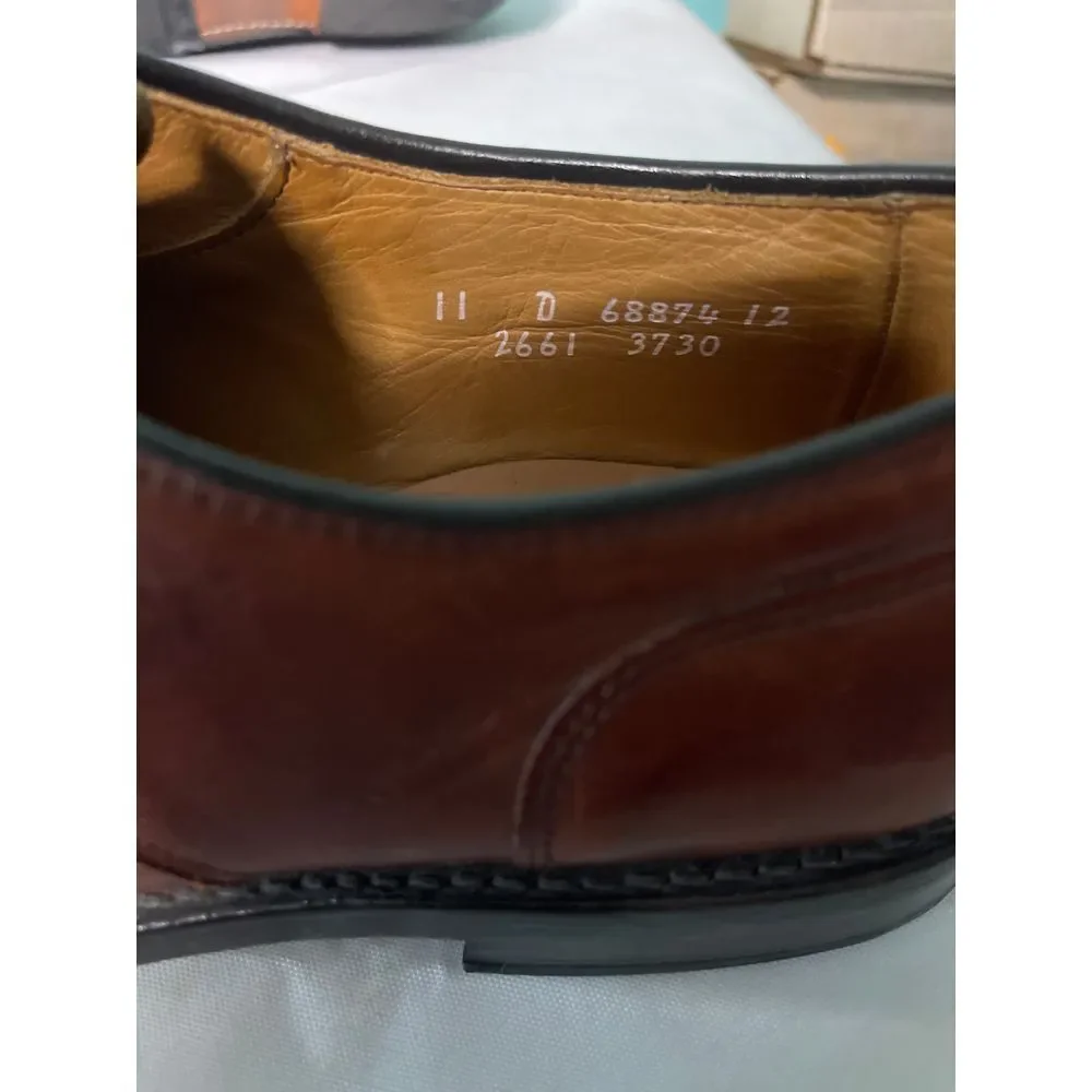 Allen Edmonds Brown Leather Derby Shoes Lace-up Oxford Dress Shoes for Men‎ S-5