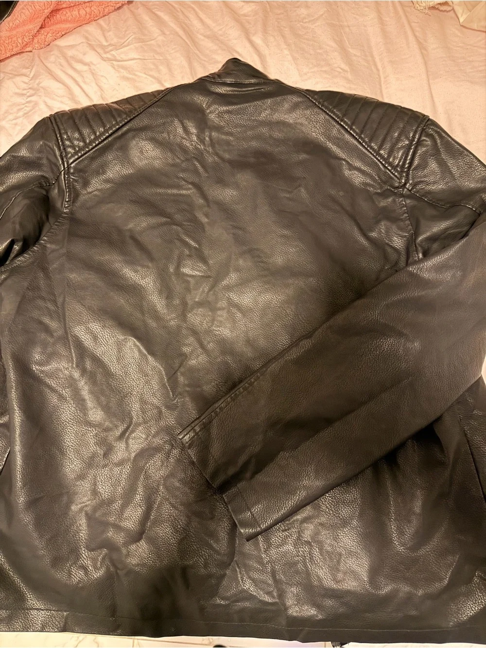 Classic Men's Black Leather Jacket - Stylish Zip Front