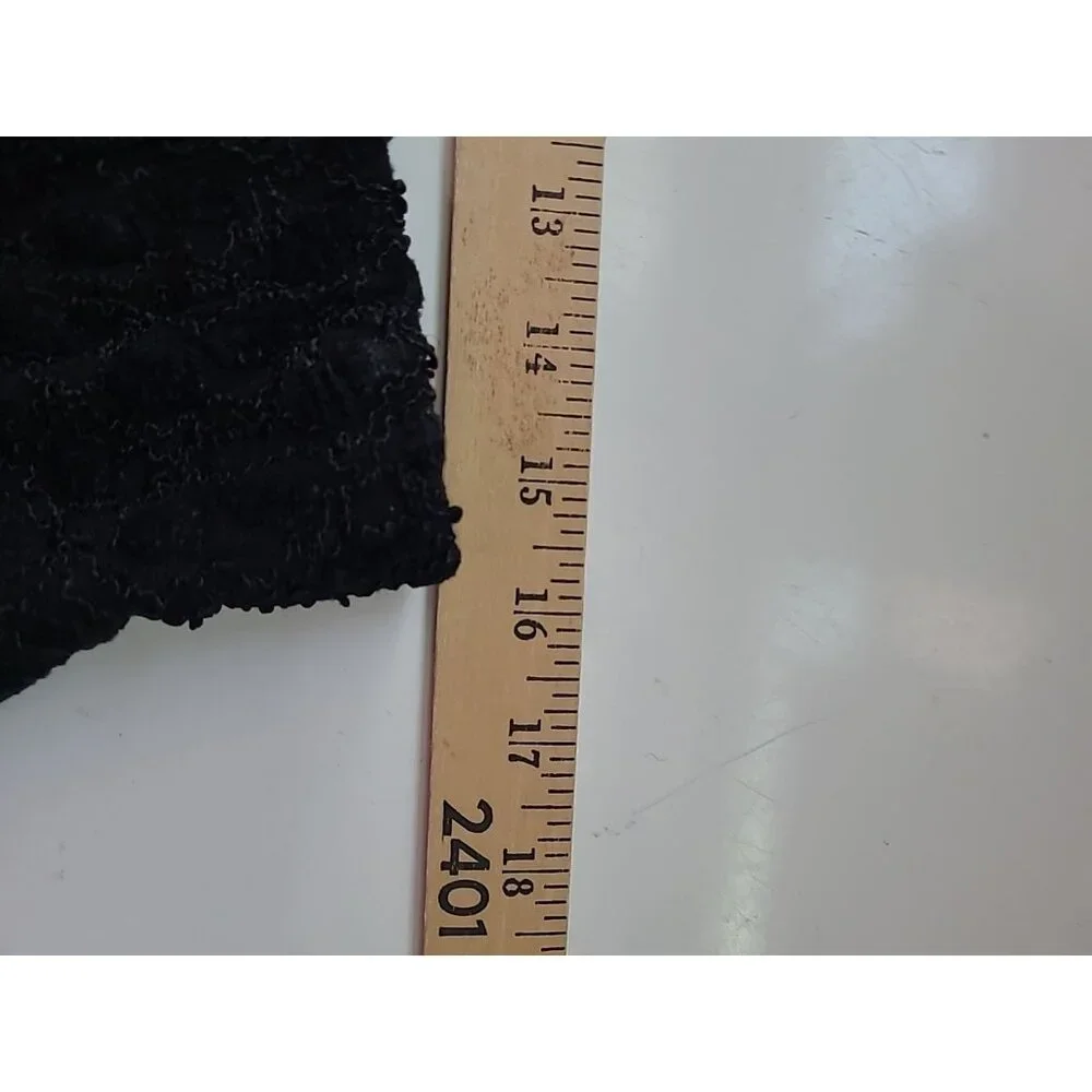 600 West Skirt Womens Black‎ Lined Midi A Line Gored Textured Lace Overlay Dark