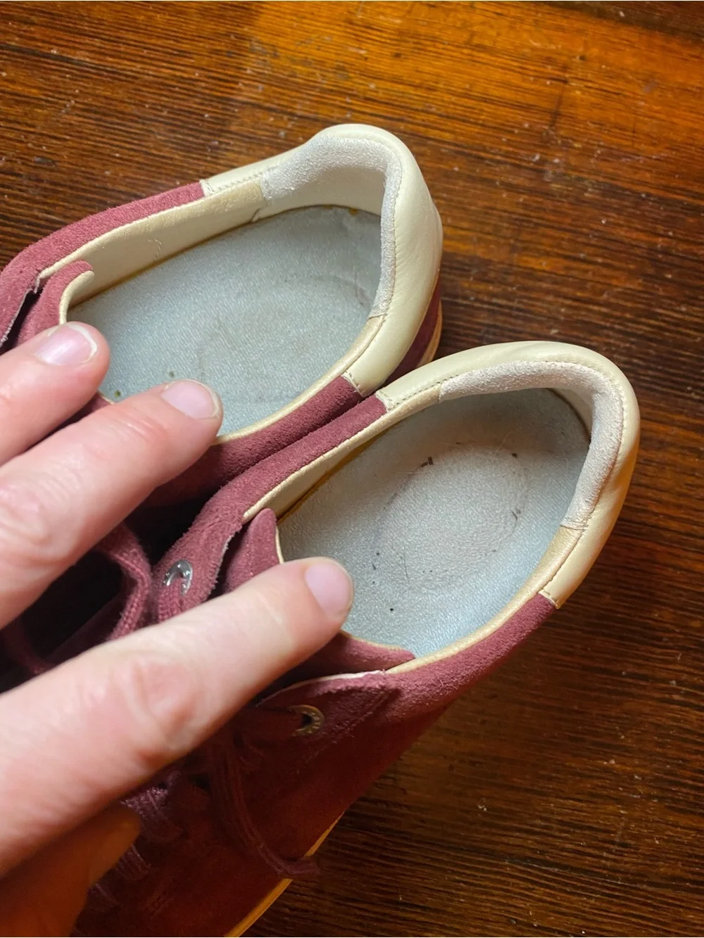 EUC 38 Birkenstock Bend Low Suede Leather Sneaker in Zinfandel colorway