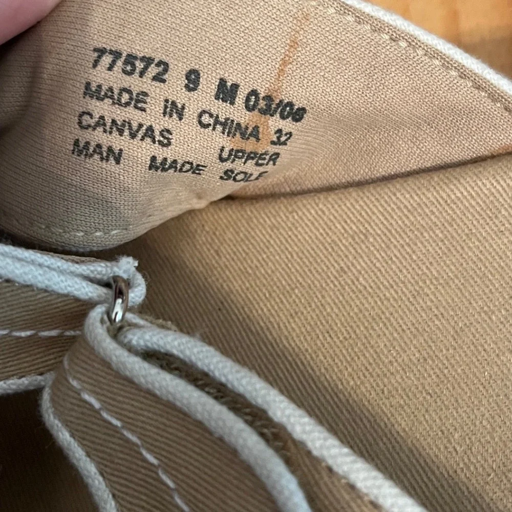 Clarks tan fabric