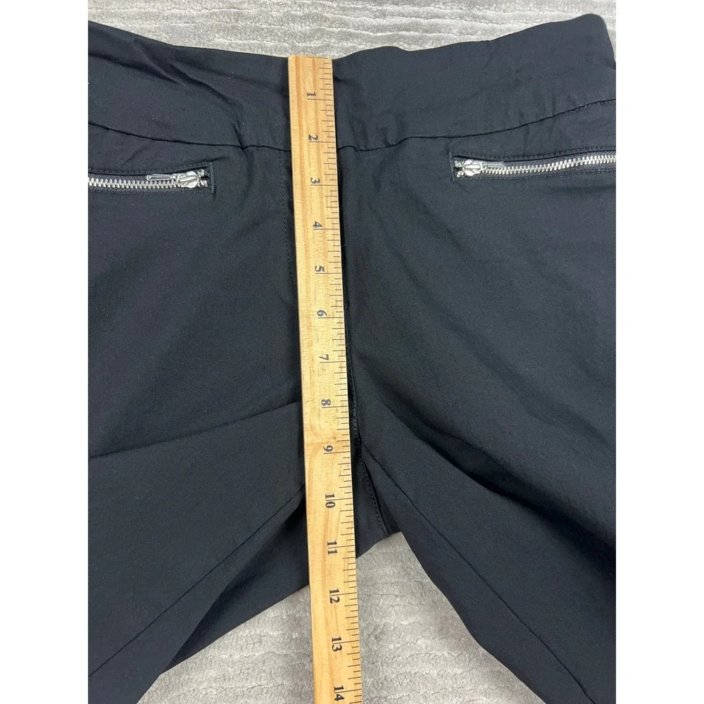 Westbound Bermuda Shorts Womens 6 Black Pull On Stretch‎ Zipper Accent Mid Rise