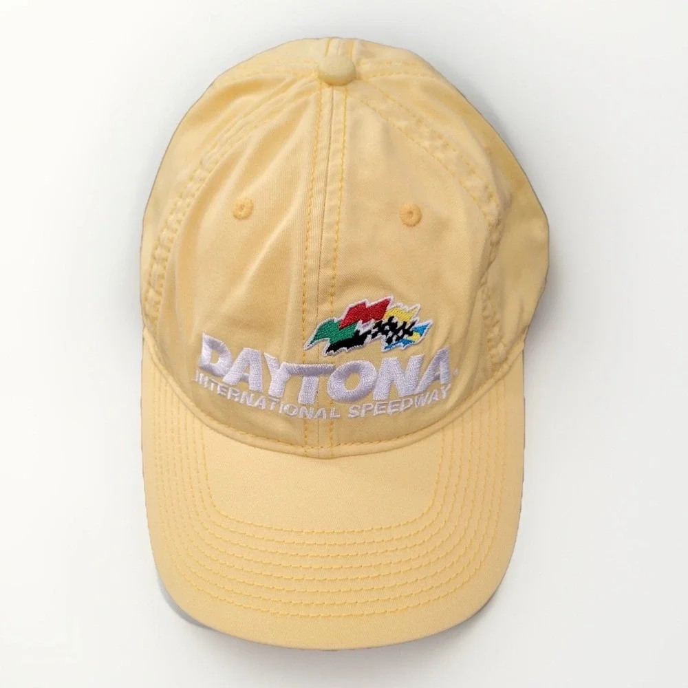 Daytona‎ International Speedway NASCAR Racing Hat Yellow Adjustable Cap OS
