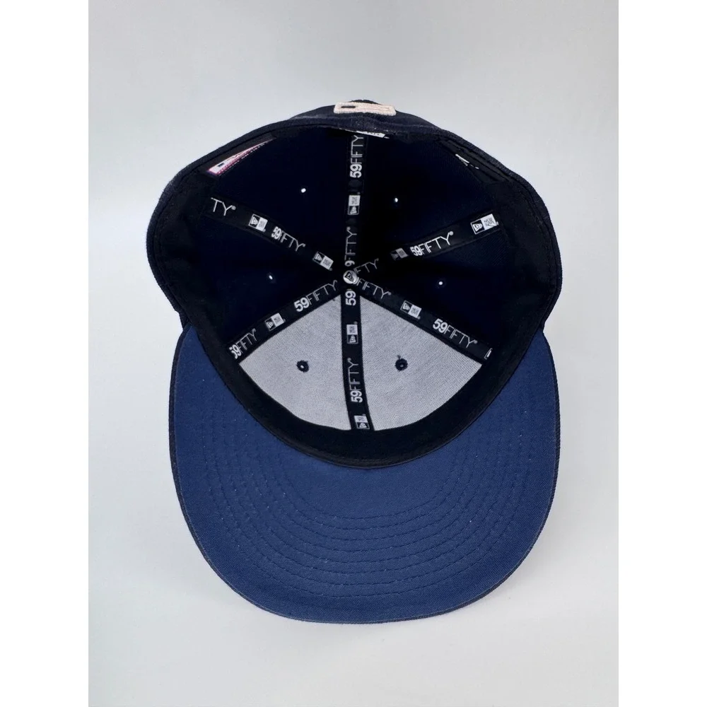 New Era Texas Rangers 59FIFTY Fitted Hat 7 1/8 Navy Blue MLB Cap TX Logo
