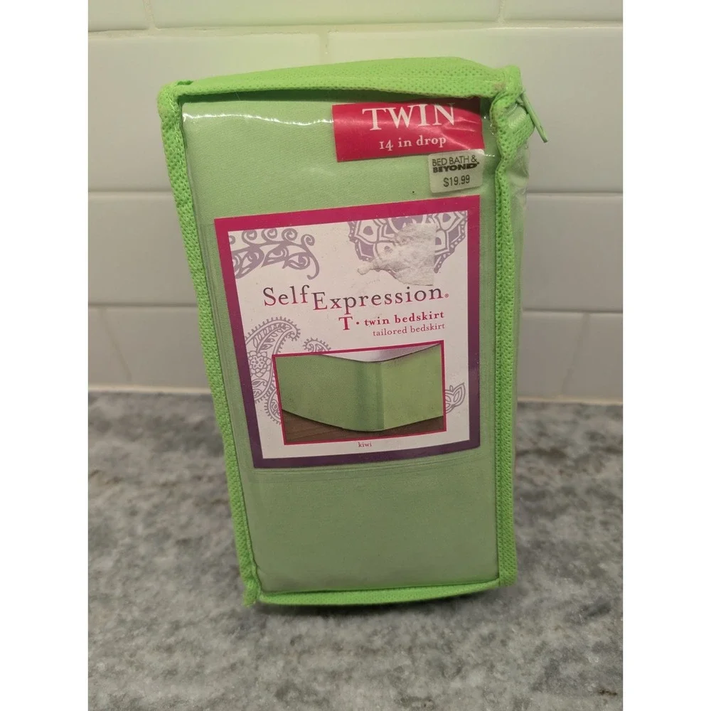 Self Expressions‎ TWIN Tailored Kiwi Bedskirt NEW!