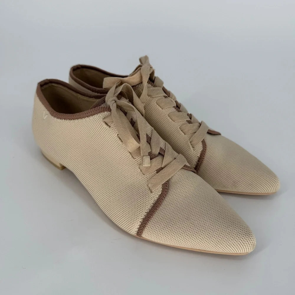 VIVAIA GRACE WOMEN'S CLASSIC LOAFERS HEELED OXFORDS IVORY BEIGE SIZE 39‎
