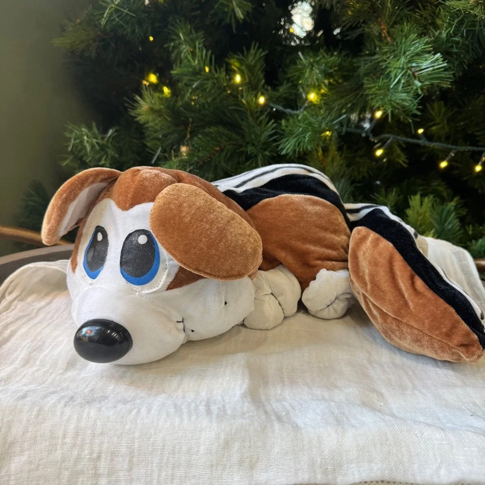 Nanco Plush Brown White Black Tan Striped Tail‎ 2004 dog Squirrel skunk badger